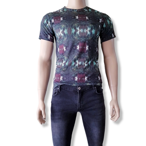 Culture Green/Brown Forest, Tree, Nature Trippy Print T-Shirt - Picture 8 of 8